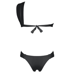 The CAPRI One Shoulder Bikini -  BLACK